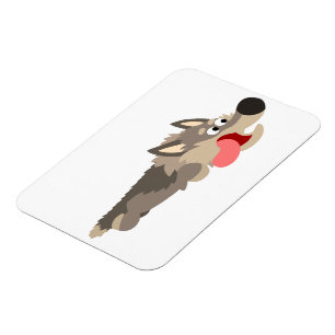 Cute Fleet Cartoon Wolf Flexible Magnet Magneet