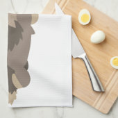 Cute Fleet Cartoon Wolf Kitchen Towel Theedoek (Quarter Fold)