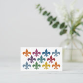 Cute Fleur De Lis Visitekaartjes (Staand voorkant)