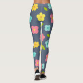 Cute fleurs motifs Leggings (Dos)