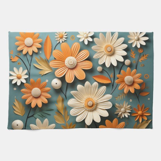 Cute fleurs serviette de cuisine (Horizontal)