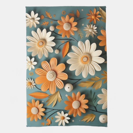 Cute fleurs serviette de cuisine (Vertical)