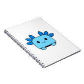 Cute Flippable Blue Axolotl Notitieboek (Rechterzijde)