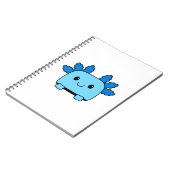 Cute Flippable Blue Axolotl Notitieboek (Linkerzijde)