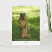 Cute Flirty Squirrel Pun | Gelukkig Jubileum Kaart (Achterkant)