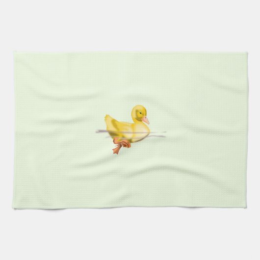 Cute Floating Canard Serviette de cuisine (Horizontal)