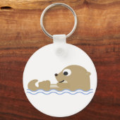 Cute Floating Otter Sleutelhanger (Voorkant)