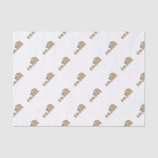 Cute Floating Otter Tissuepapier (Voorkant)