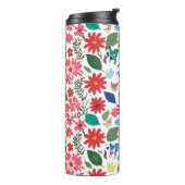 Cute Floral & Animal Character Seamless Pattern -  Thermosbeker (Gedraaid links)