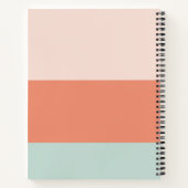 Cute Floral Blush Pink Pattern Monogram Notitieboek (Achterkant)