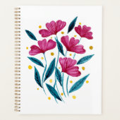 Cute floral bouquet - magenta en blauwgroen planner (Voorkant)