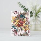 Cute Floral Briefkaart (Staand voorkant)