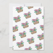 Cute Floral Carte Douche par courrier Anniversaire (Dos)