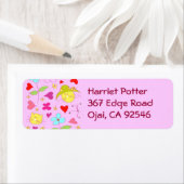 Cute Floral Cat Flower Pet 2 Etiket (Insitu)