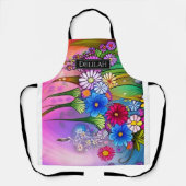 Cute Floral Chic Elegant Boho Flowers Name Schort (Voorkant)