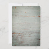 Cute Floral Citrouille Invitation Bois (Dos)