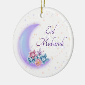 Cute Floral Crescent Islamic Eid Mubarak Keramisch Ornament (Links)