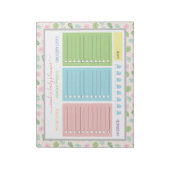 Cute Floral Daily Planner Notitieblok (Gedraaid)