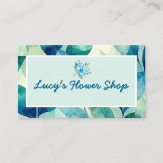 Cute Floral Design Flower Shop Business Card Visitekaartje