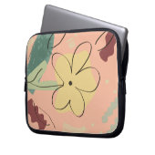 Cute Floral Design Laptop Case (Voorkant Links)