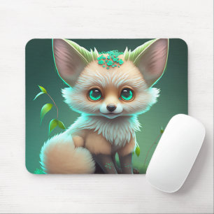 Cute Floral Fox Muismat