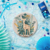 Cute floral giraffe papieren bordje (Feest)