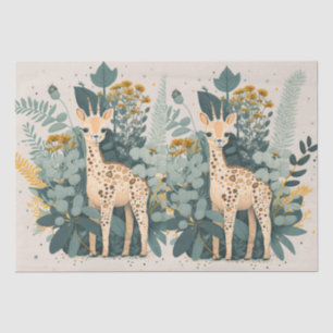Cute floral giraffe tissuepapier