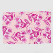 Cute Floral Golfhanddoek (Horizontaal)