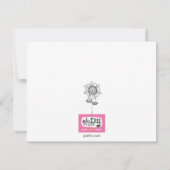 Cute Floral Hand Lettered Black White Appreciation Bedankkaart (Achterkant)