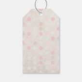 Cute Floral Heart met Tropical Flowers Wedding Cadeaulabel (Achterkant)