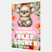 Cute Floral Koala Baby shower rose Bienvenue (Angle)