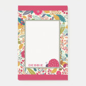 Cute Floral Ladybug Post-it® Notes (Voorkant)