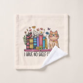 Cute Floral Livres et Chat (Gant de toilette)