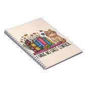 Cute Floral Livres et Chat (Côté Droit)