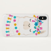 Cute Floral Llama Case-Mate iPhone Case (Achterkant (horizontaal))