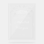 Cute Floral musulman Mariage islamique Bienvenue (Recto)