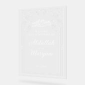 Cute Floral musulman Mariage islamique Bienvenue (Angle)