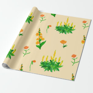 Cute floral naadloos patroon met handgetekende ill cadeaupapier