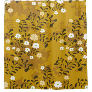Cute floral naadloos patroon op musterabstract, ar douchegordijn