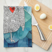 Cute Floral Owl Serviette de cuisine (Quart Plié)