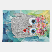 Cute Floral Owl Serviette de cuisine (Horizontal)