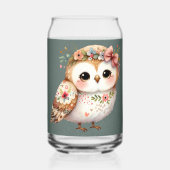 Cute Floral Owl with Bow (Verso)