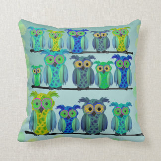 Cute Floral Owls Kussen