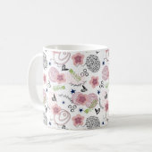 Cute Floral Pattern Koffiemok (Voorkant links)