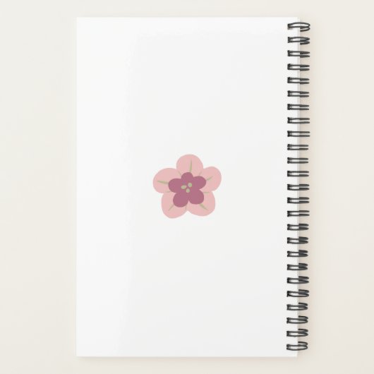 Cute Floral Pattern Planner (Achterkant)
