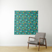Cute Floral Pattern Wandkleed (In Situ (horizontaal))