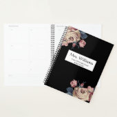 Cute Floral Personalized Teacher Planner (Display)