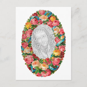 Cute Floral Photo Template Briefkaart