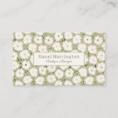 Cute Floral QR Code Cartes de visite Whimsy (Devant)