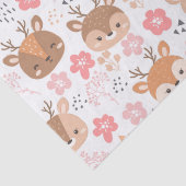 Cute Floral Reindeer Tissuepapier (Detail)